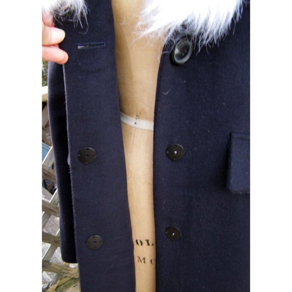NEW Derek Lam 10 Crosby NAVY Wool blend coat sz M - Picture 12 of 13